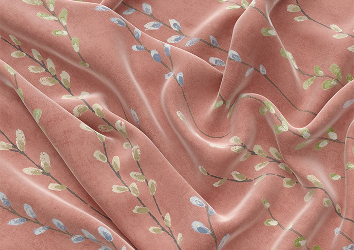 Willow Field, French Coral - Made to Measure Curtains - Image 4